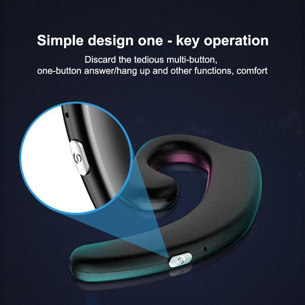 Open Ear Bone Conduction Headphones Bluetooth 5.0 Earphone Headset w/Mic