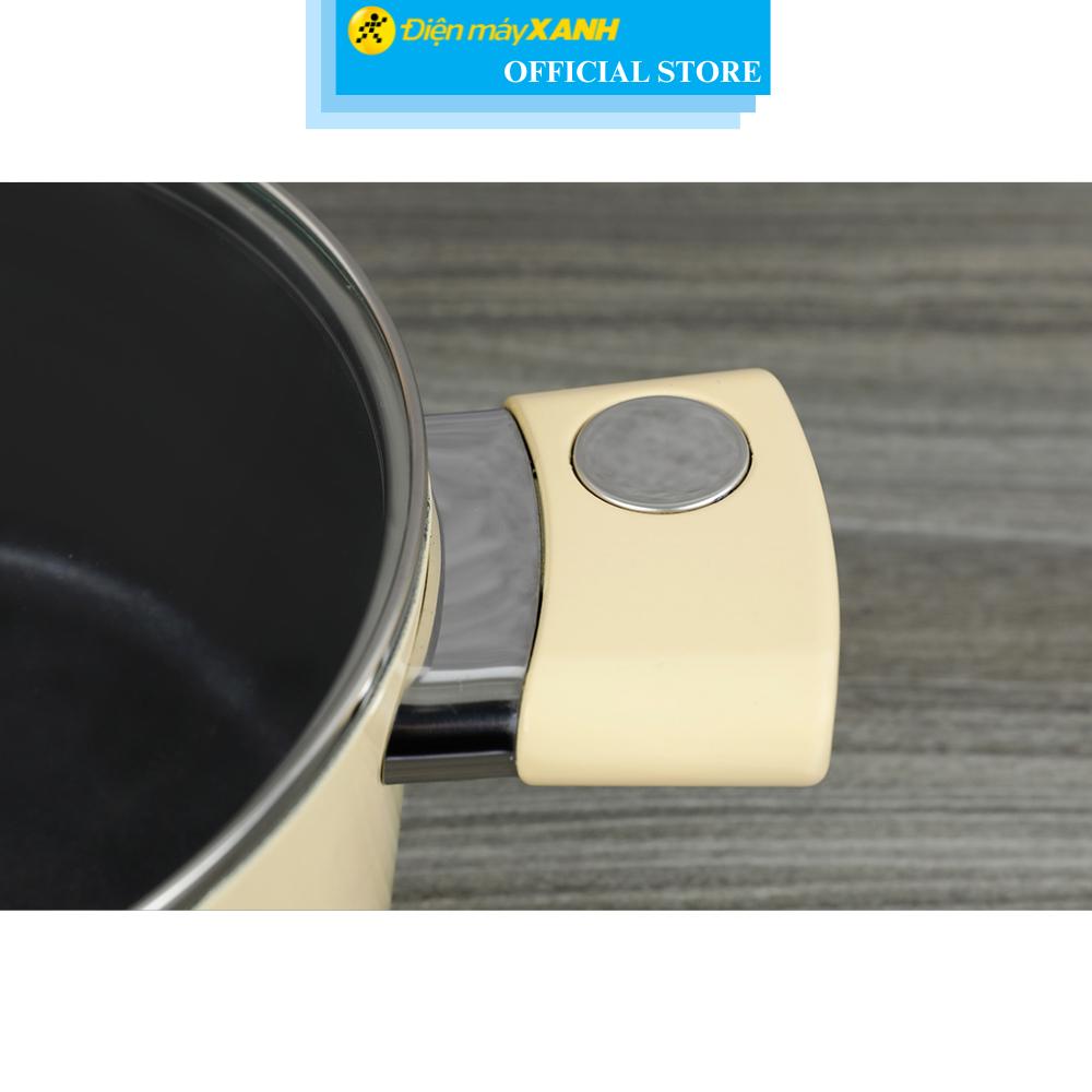 Bộ 3 nồi nhôm chống dính nắp kính Elmich EL-5112YA - Hàng Chính Hãng