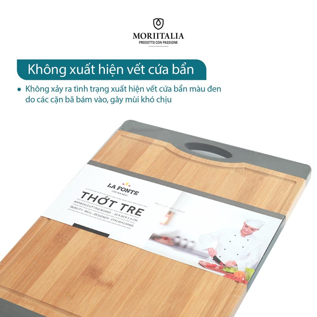 Thớt tre La Fonte bamboo kháng khuẩn an toàn Moriitalia 180558