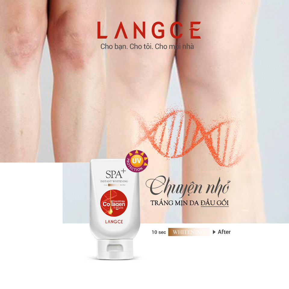 COLLAGEN TRẮNG DA SPA+ CHỐNG NẮNG GIỮ ẨM - LÀM ĐỀU SẮC DA 180ml LANGCE