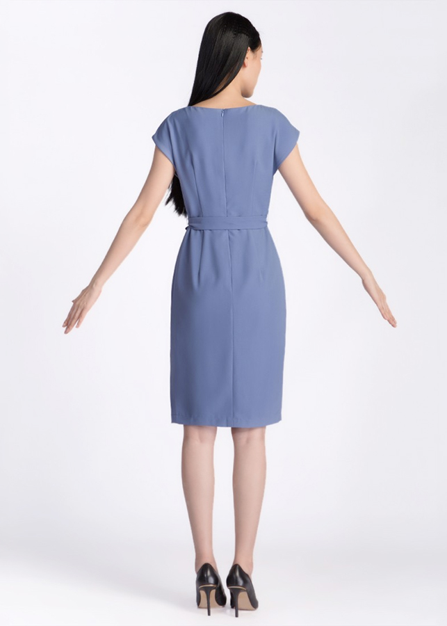 Đầm A Nẹp Trước De Leah - Xanh Dương
