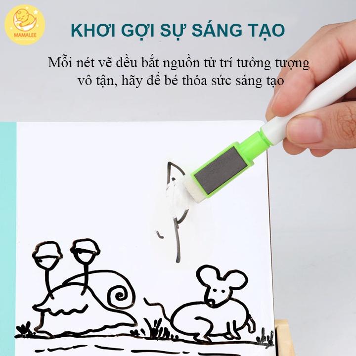 Hộp Gỗ Học Toán Đa Năng Có Bảng Nam Châm 2 Mặt Kèm Chữ, Số, Que Tính, Hình học