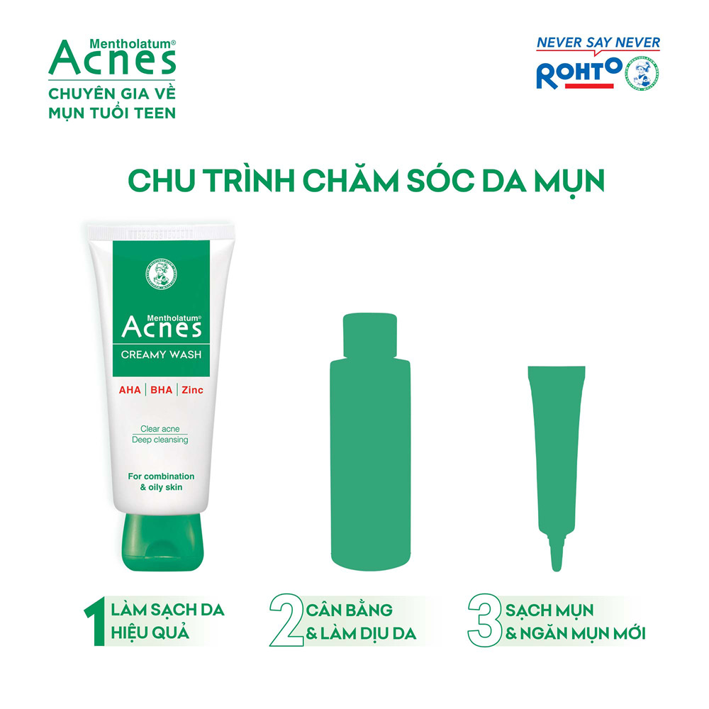 Kem rửa mặt ngăn ngừa mụn Acnes Creamy Wash (100g)