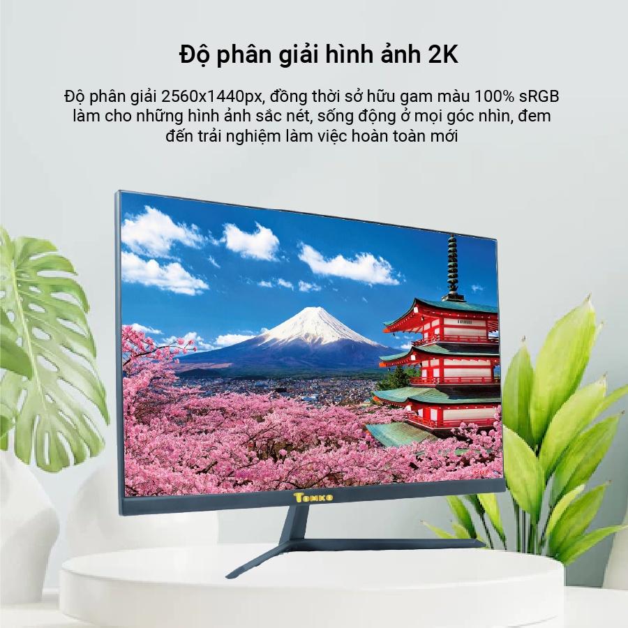 Màn hình may tính Tomko GE273Q 27 inch Full 3 viền 2K 75Hz (HDMI+VGA+DC) - siêu rẻ siêu chất lượng - Hàng chính hãng