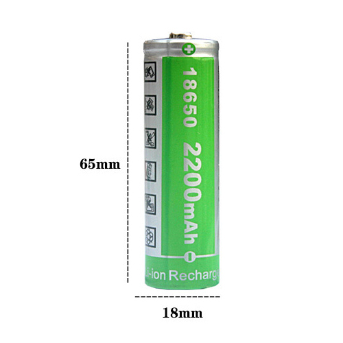 Combo 2 Pin Sạc 18650 3.7V Xanh Lá Dung Lượng Thật 2200mAh