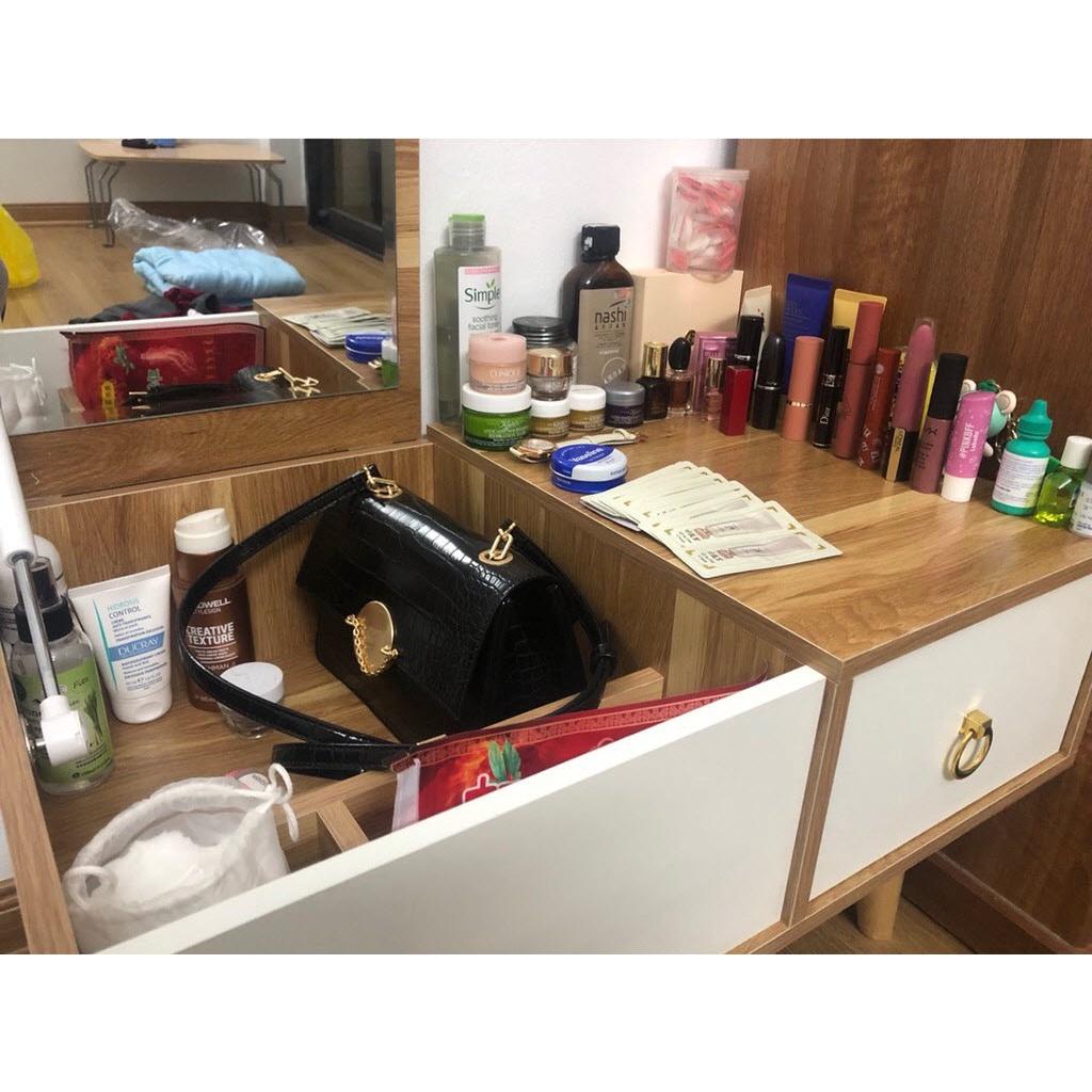 Bàn phấn trang điểm mini - Bàn trang điểm bệt đa năng - Makeup Vanity Table