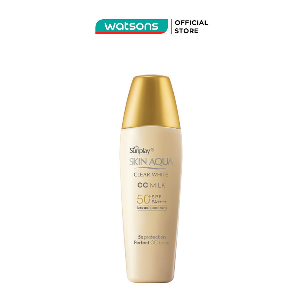 Sữa Chống Nắng Dưỡng Da &Amp; Trang Điểm Nhẹ Sunplay Skin Aqua Clear White Cc Milk Spf50 25G