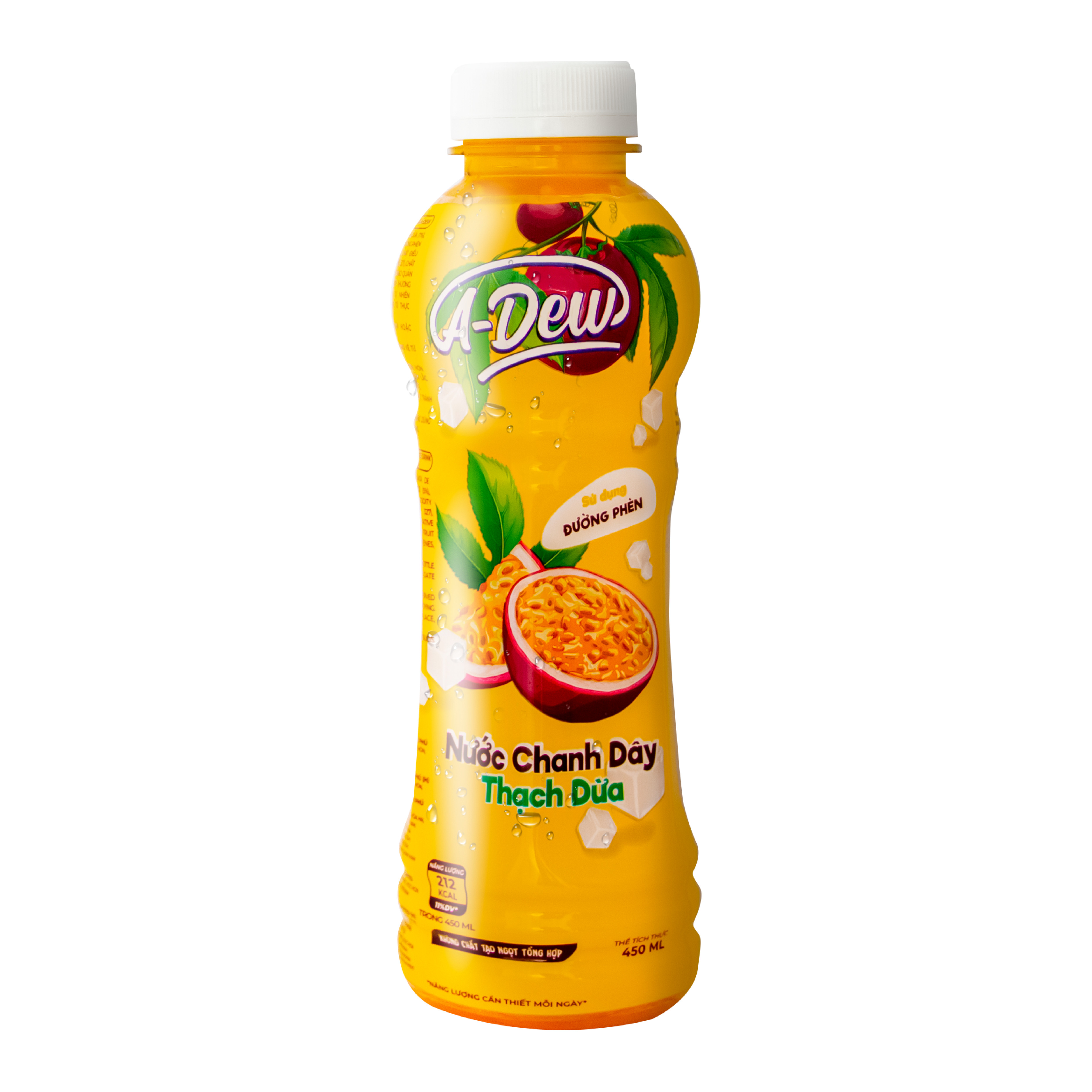 Nước Chanh Dây Thạch Dừa A Dew 450ml  - Lốc 6 Chai