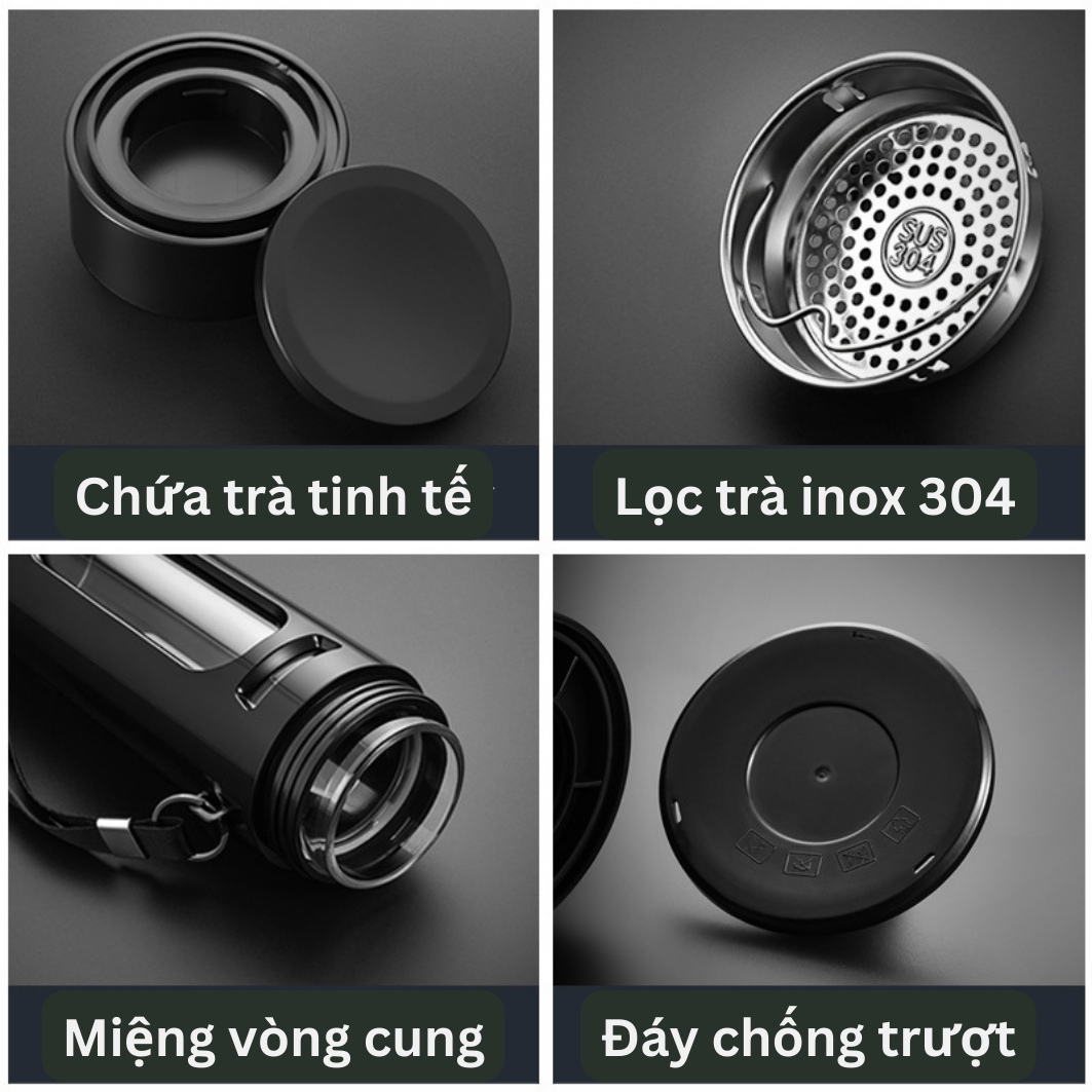 Bình Nước Thủy Tinh Chịu Nhiệt Độ Cao Từ -20o C Đến 130o C Soika SC05