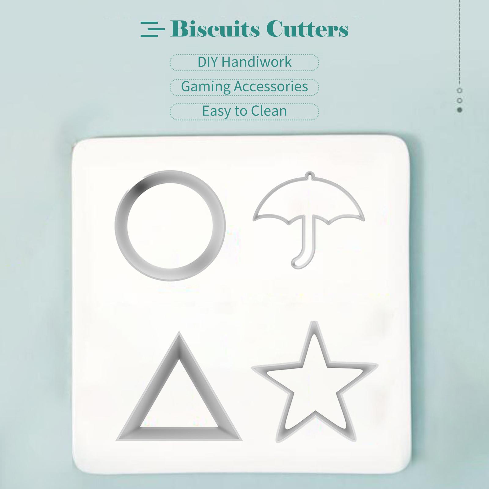 Biscuits Cutters with Storage Can Needle Cookies/Sandwich Cutters Candy/Chocolate Mold Gaming/Handmade Accessories