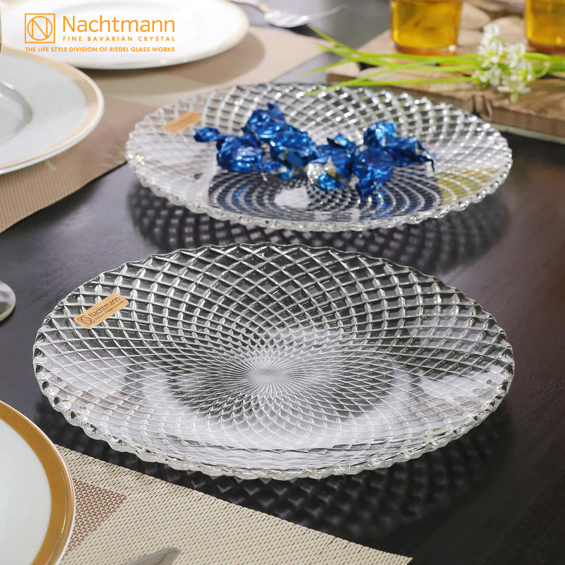 Bộ 2 đĩa pha lê Nachtmann Rumba 32cm - Sản xuất tại Đưc - Hàng chính hãng