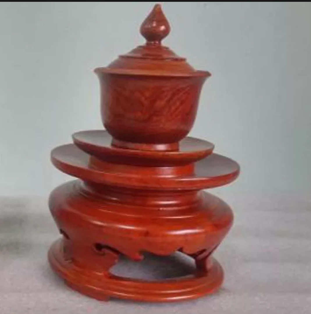 Chén đựng nước thờ gỗ hương