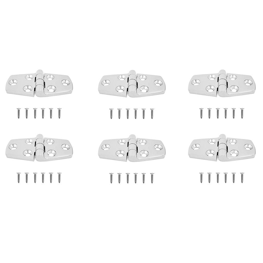 6x Thép Không Gỉ Mềm Thuyền Xe Du Thuyền Cửa Nở Cabin Bản Lề Phần Cứng