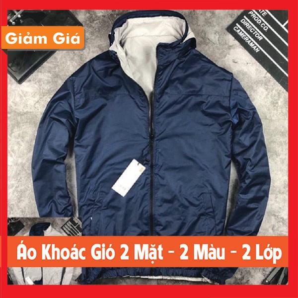 Áo Khoác Dù - Áo Khoác Gió Nam Nữ 2 Màu - 2 Mặt - 2 Lớp Chống Gió - Chống Nước - Chống Bụi - Chống Nắng - Chống Tia UV