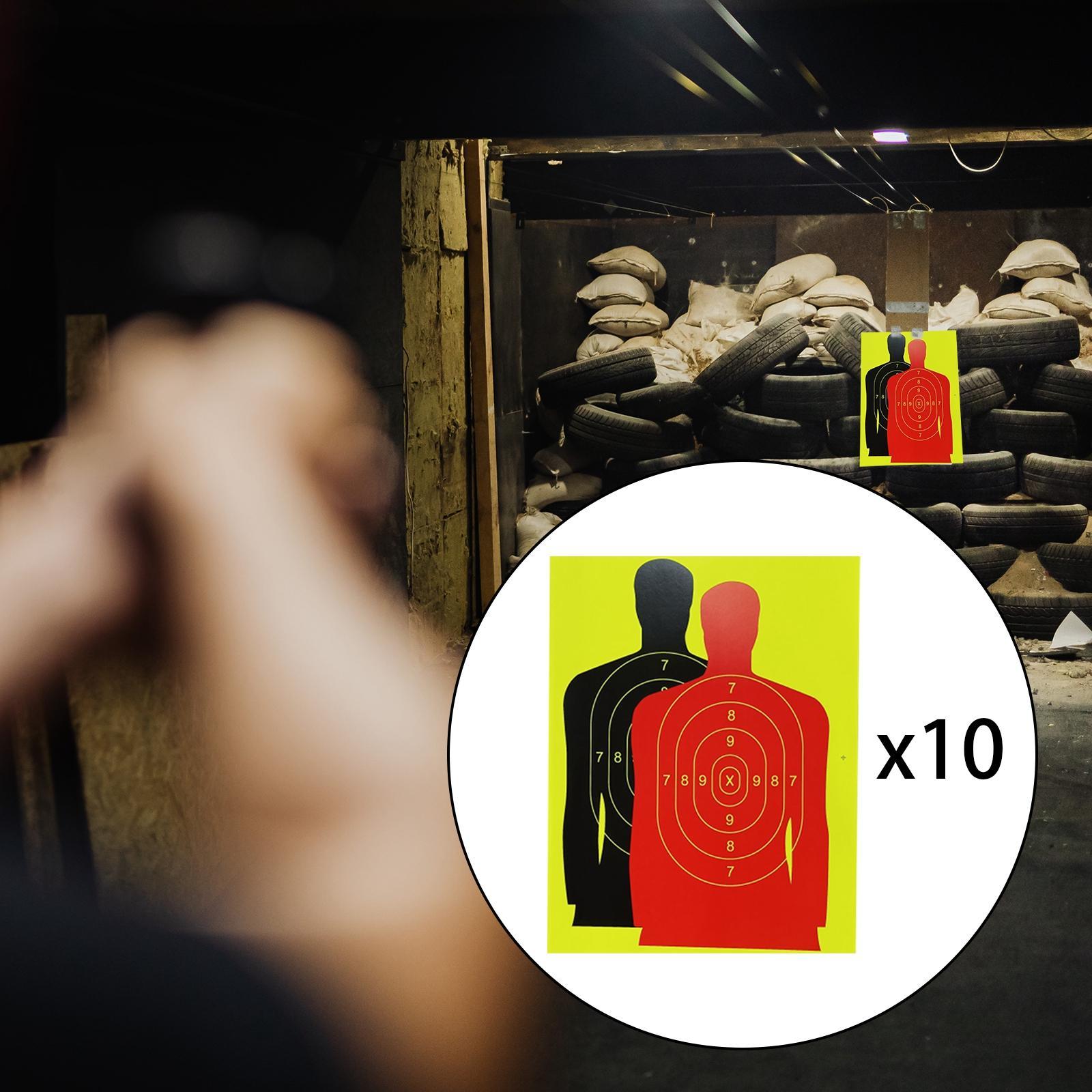 Silhouette Splatter Paper Targets Self Adhesive Visual Feedback for Gun Shooting