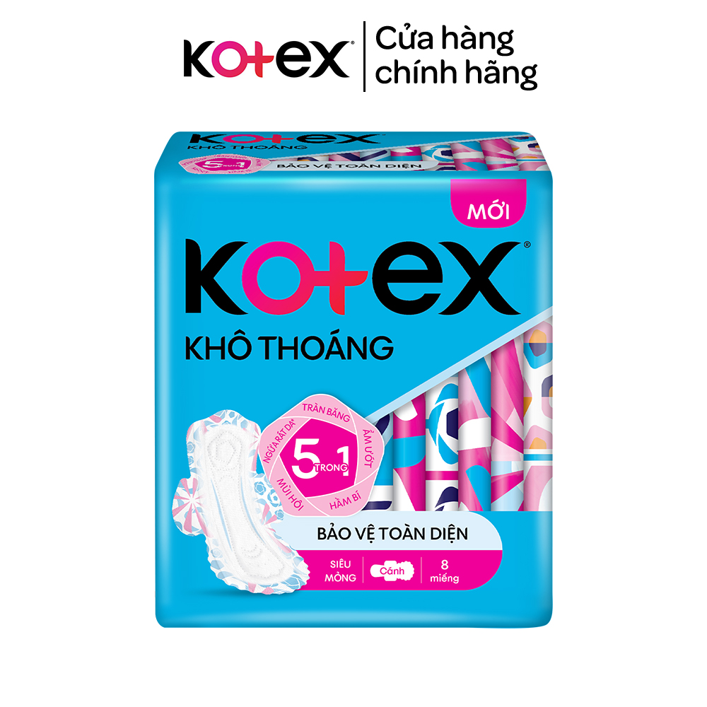 Băng vệ sinh Kotex khô thoáng siêu mỏng cánh 8 miếng