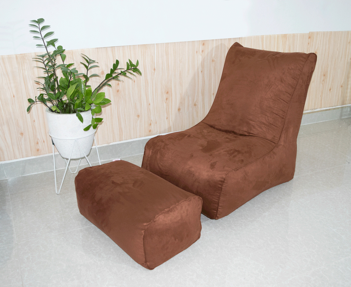 BỘ GHẾ LƯỜI SOFA ROMA MÀU NÂU CAFE  MS69 - THE BEANBAGHOUSE