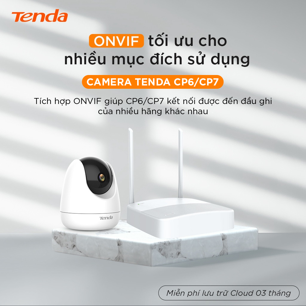 Camera IP Wifi Tenda CP6 Full HD 2K 360° Kèm Thẻ Nhớ 32GB - Hàng chính hãng