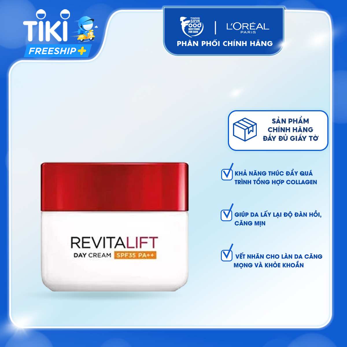 Kem Dưỡng Ngăn Ngừa Lão Hóa Ban Ngày L'Oreal Revitalift Moisturizing Cream Day SPF35