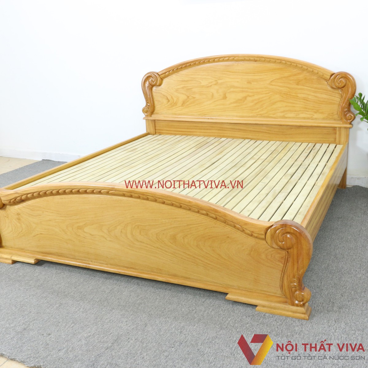 Giường Ngủ Gỗ Gõ Đỏ Đầu Vòm Cao Cấp Hiện Đại