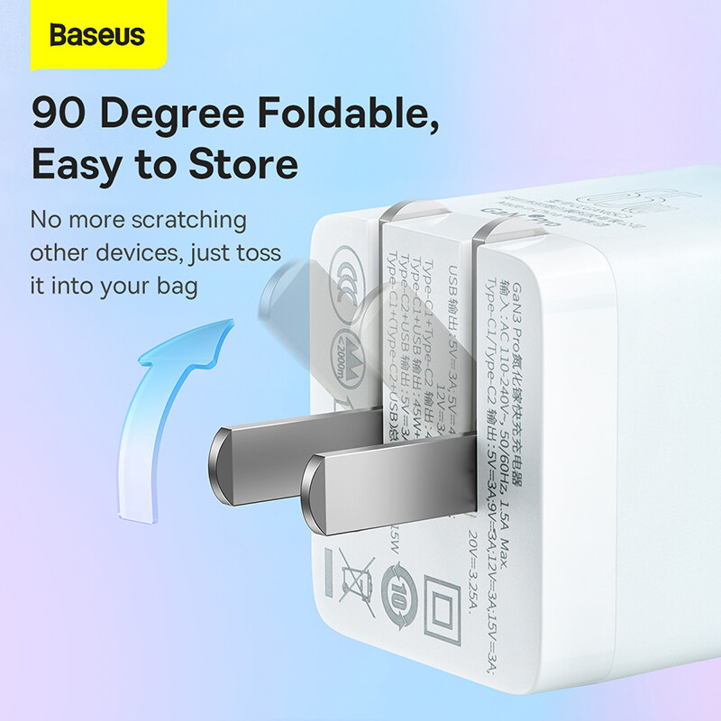 Bộ sạc nhanh Baseus GaN3 Pro Quick Charger 65W