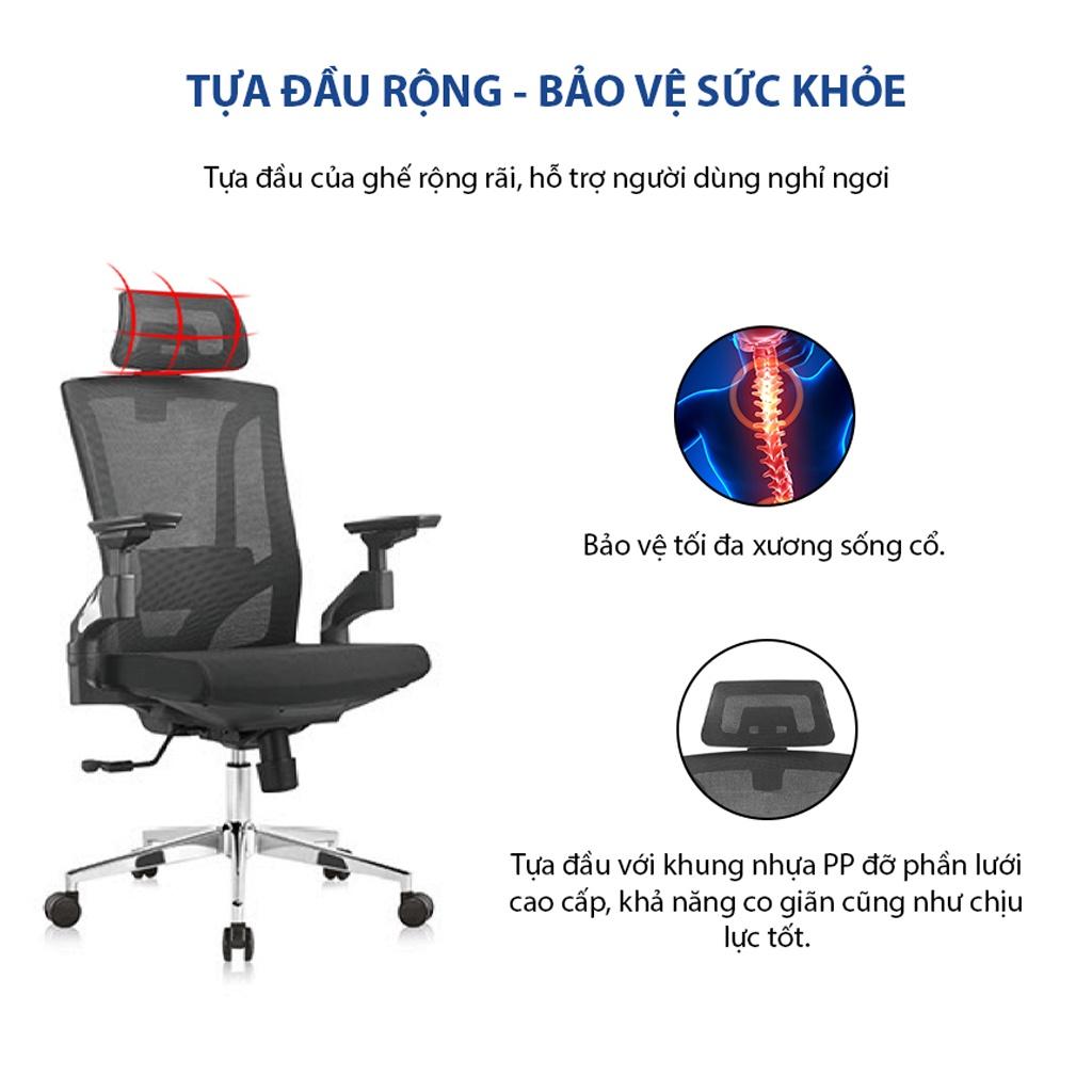 Ghế công thái học GOVI Ergonomic Plato PL05 Thiết kế bảo vệ sức khỏe