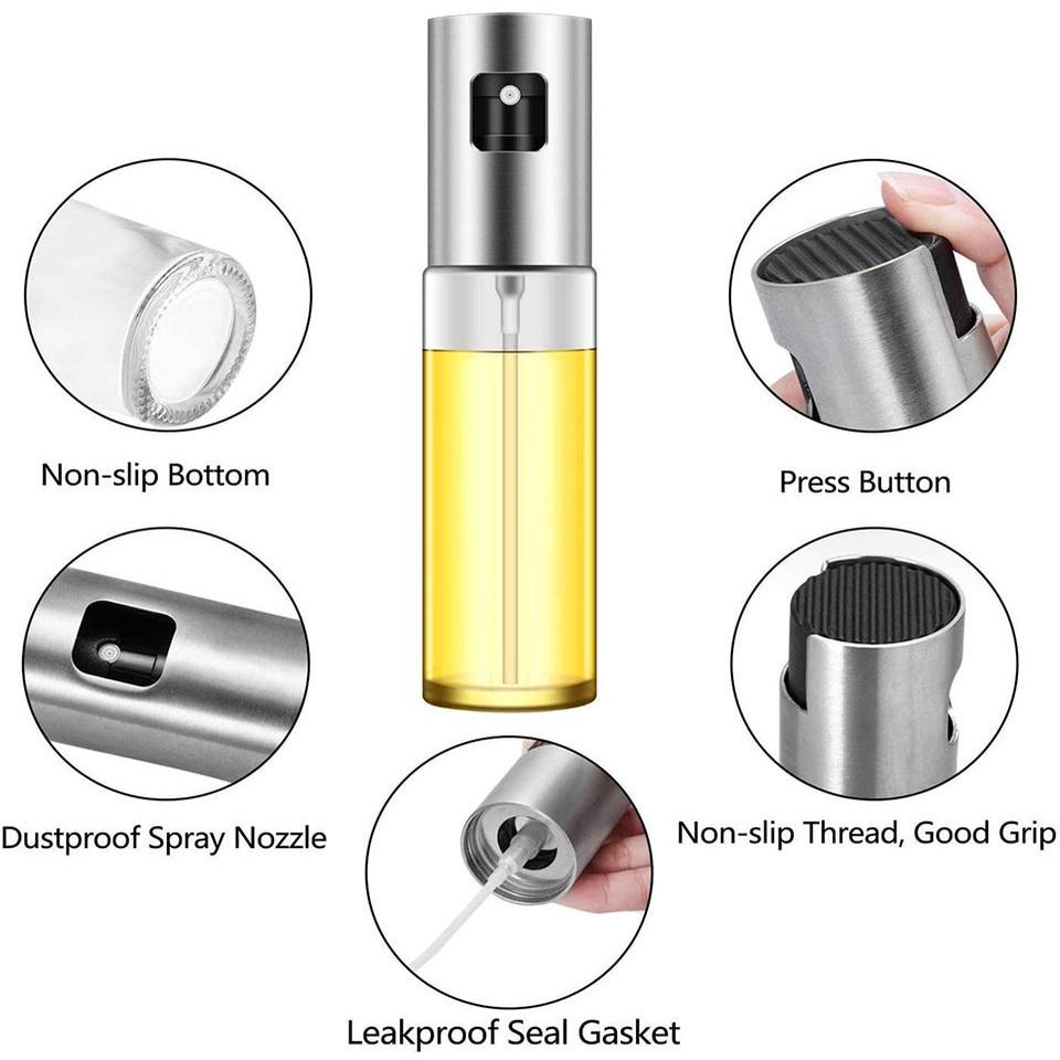 Bình xịt dầu ăn 100ml chống rò rỉ tiện dụng cho nhà bếp