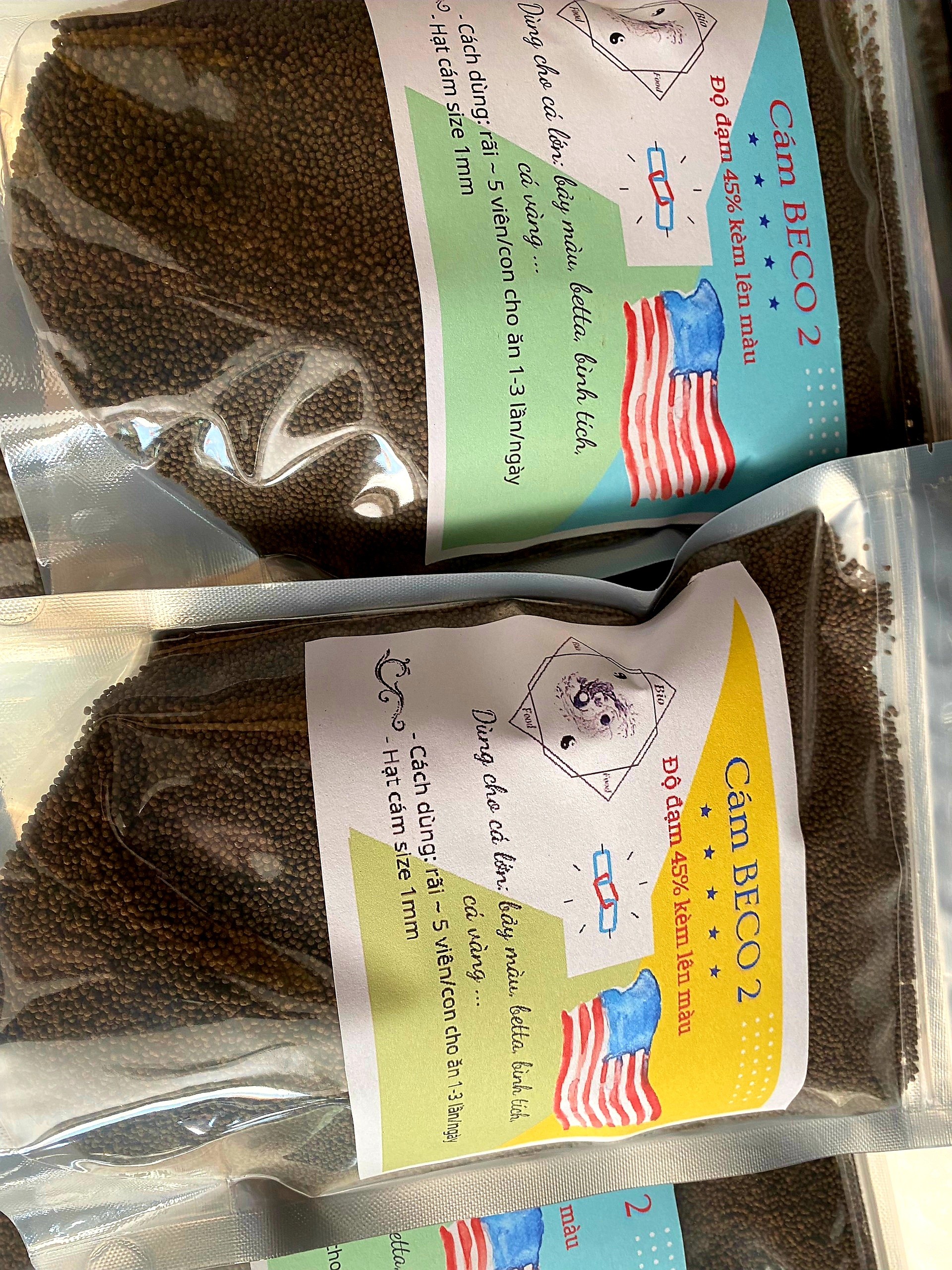 500g Cám BECO 2 NEW - Thức ăn cho cá lớn Bio Food túi zip 500 g