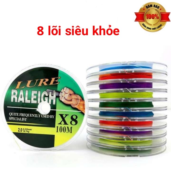 Dù lure dây câu cá chuyên lure X8 dài 50m siêu mịn 8 lõi siêu khỏe