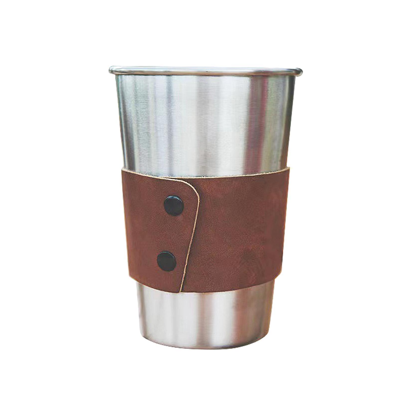 Water Tumblers Drinking Glasses BBQ Beverage Stainless Steel Cup with Sleeve