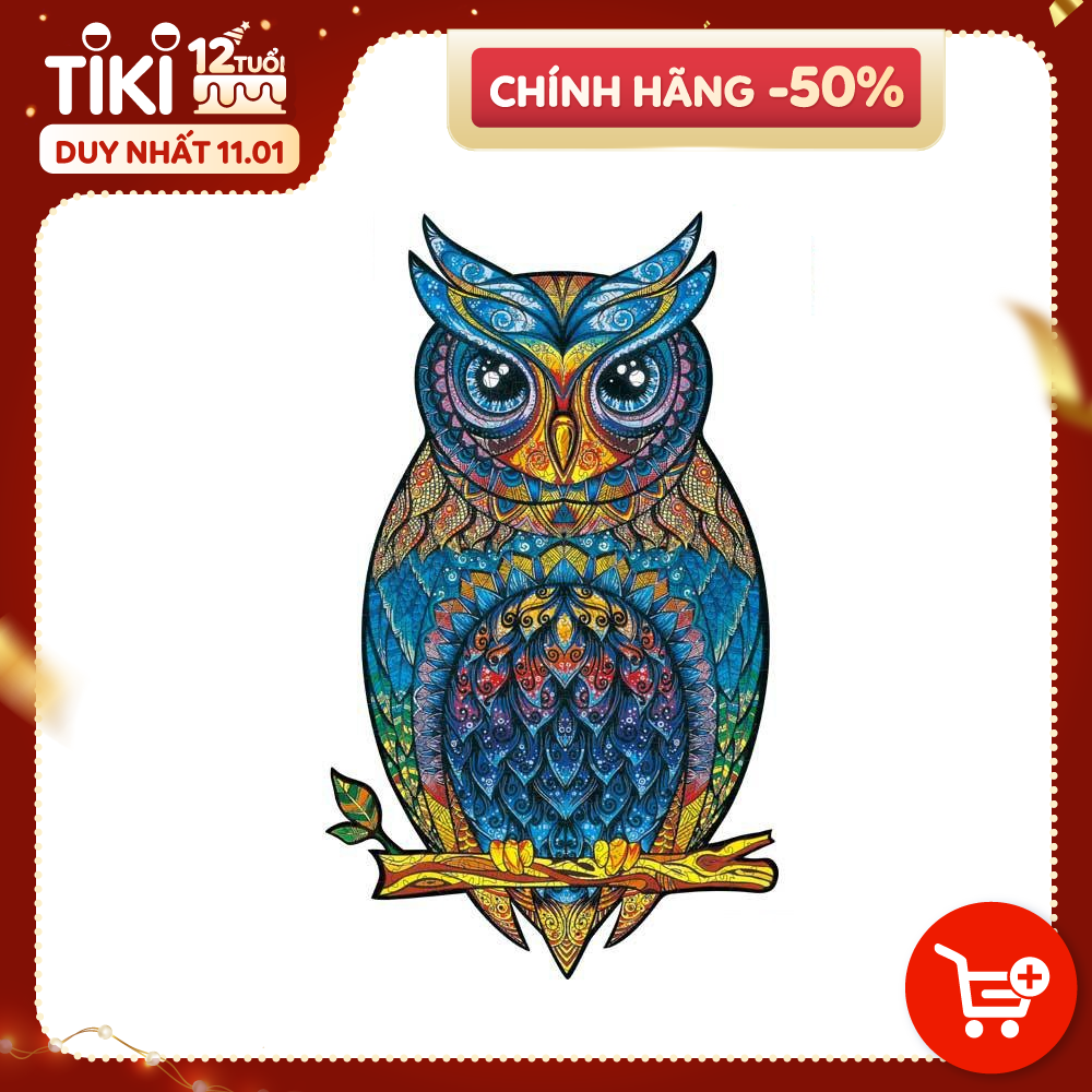 Đồ chơi xếp hình gỗ wooden jigsaw puzzles Charming Owl 175 mảnh ghép- M size