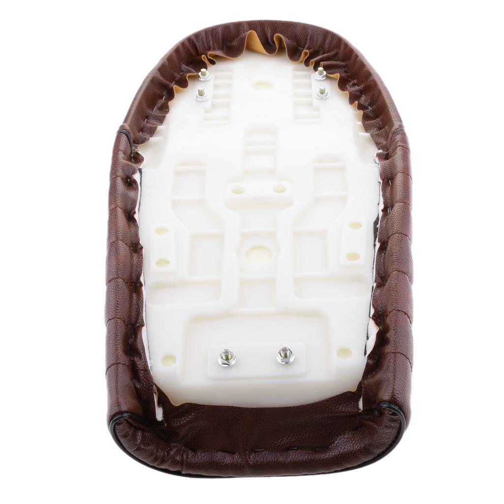 Brown Vintage Flat Brat Seat Cafe Racer Saddle Motorcycle Retro For Honda