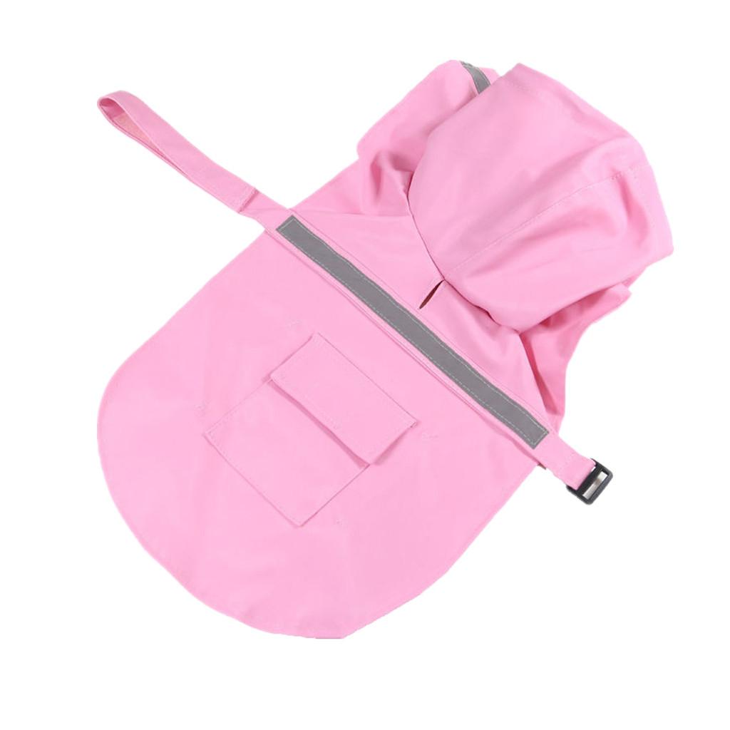 Reflective Dog Rain Coat Jacket Hooded Rainwear