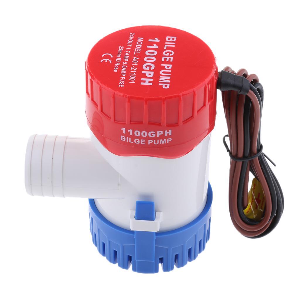 24V 1100GPH Boat Bilge Water Pump  Submersible Pump