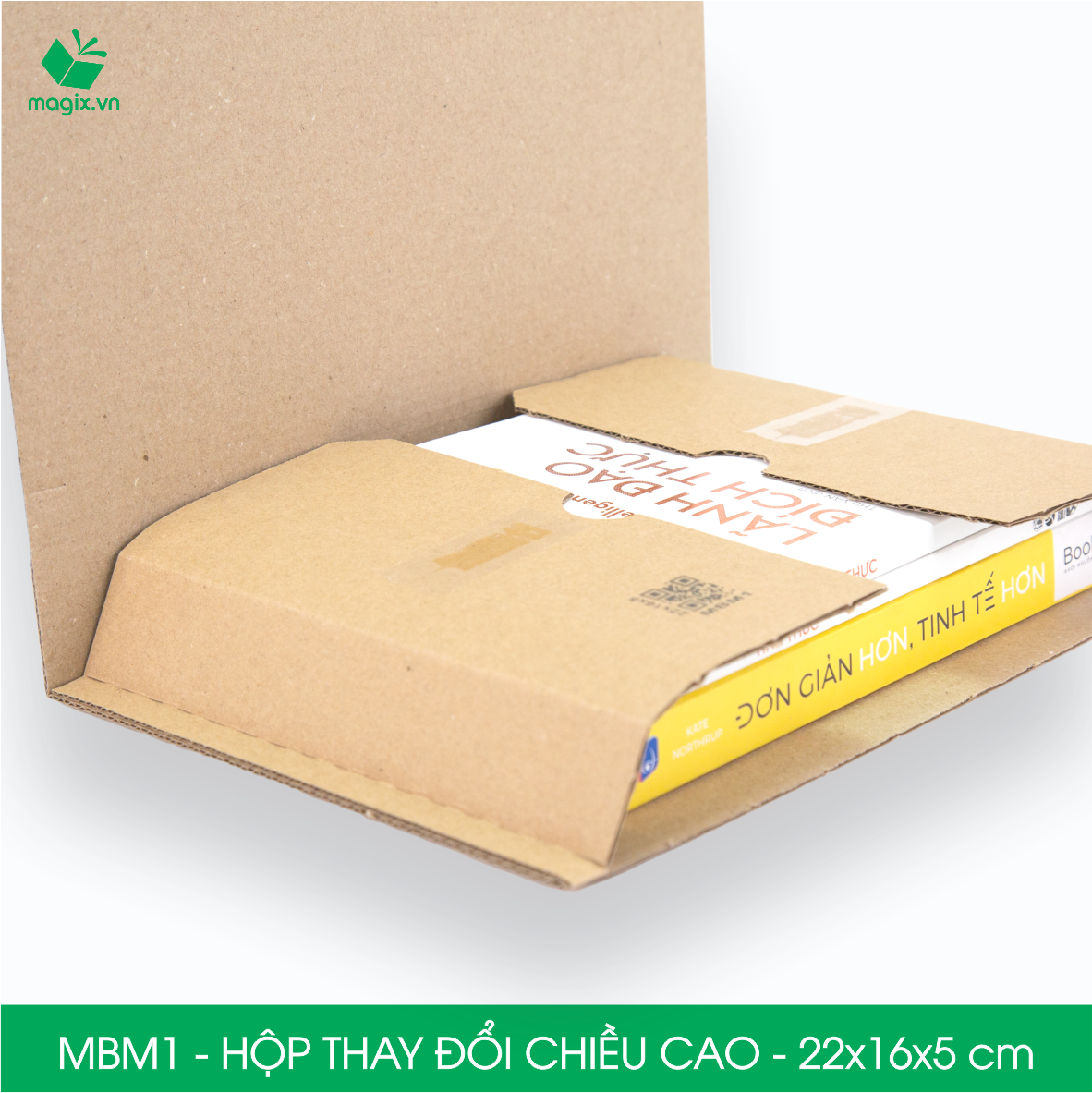 MBM1 - 22x16x5cm - Combo 100 Hộp carton thay đổi chiều cao - Thùng carton đóng hàng