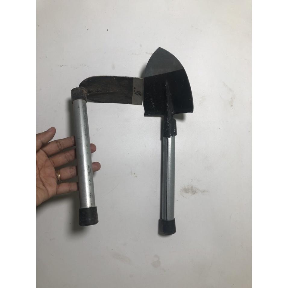 Cuốc xới, xẻng cảnh mini làm vườn loại đẹp cán sắt 20cm