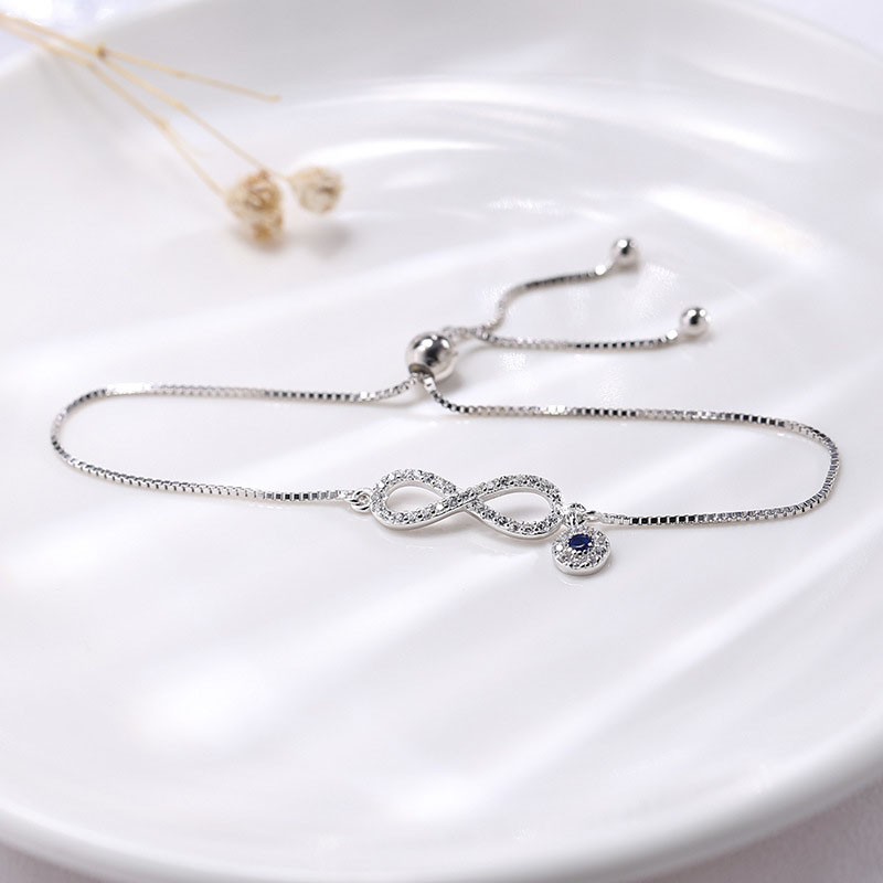 Lắc tay | Lắc tay bạc nữ S925 thiết kế hình vô cực đính đá L2553 - Bảo Ngọc Jewelry