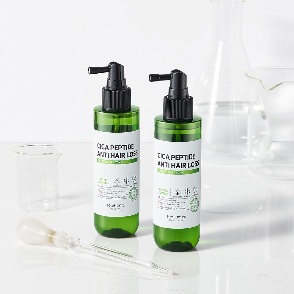 Xịt dưỡng tóc ngăn ngừa rụng tóc Some By Mi Cica Peptide Anti Hair Loss Derma Scalp Tonic 150ml + Tặng Kèm 1 Băng Đô Tai Mèo