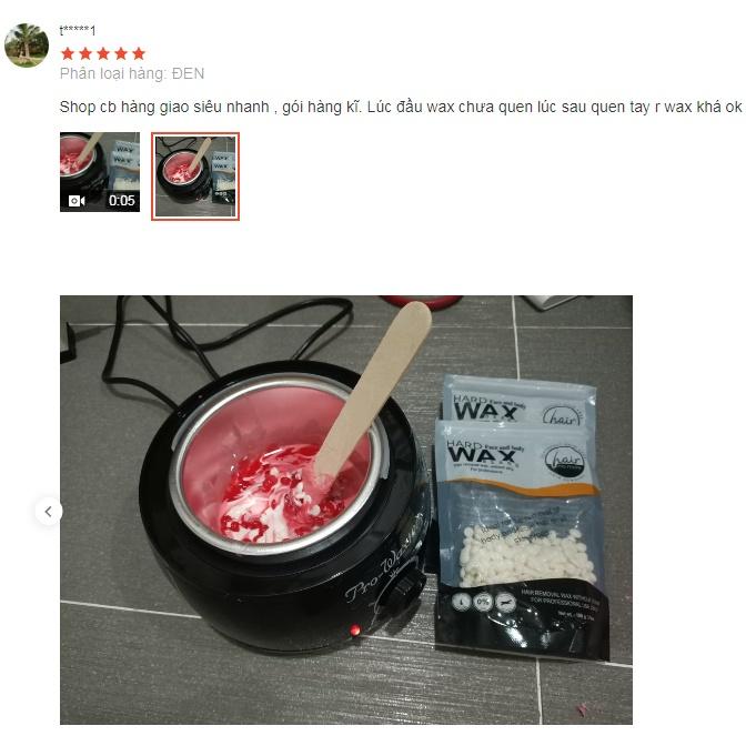 Nồi nấu sáp wax lông pro wax100 + 200g sáp loại cao cấp siêu bám lông