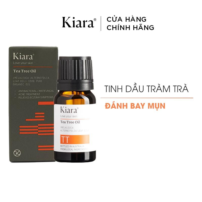 Bộ Đôi Chấm Mụn Tea Tree Oil 10 ml và Dưỡng Da Căng Bóng Kiara Argan Oil 30ml