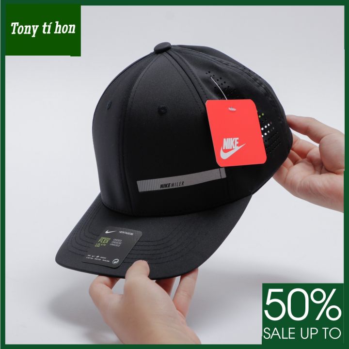 Tony tí hon - Mũ/nón kết lưỡi trai Miler dù đục lỗ bít đuôi cá tính thời trang nam nữ cao cấp màu đen/trắng