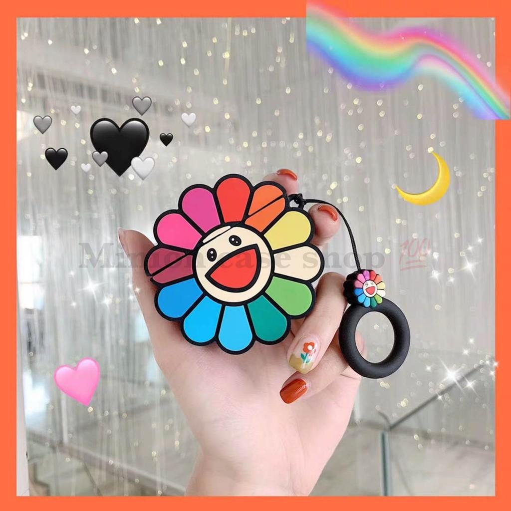 Bao Case Ốp dành cho airpod 1 và 2, tai nghe bluetooth i11,i12, i100, i9s... silicon 3D bông hoa 7 màu cao cấp