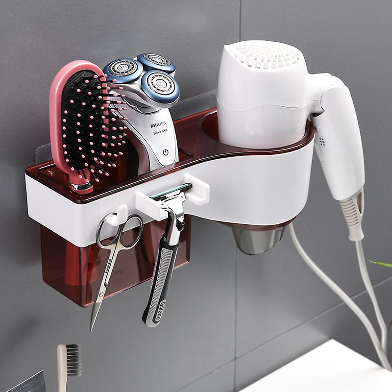 Phòng tắm lưu trữ phòng tắm Hỗ trợ tóc đa chức năng không có nhãn dán dấu vết với máy sấy tóc mà không cần đấm