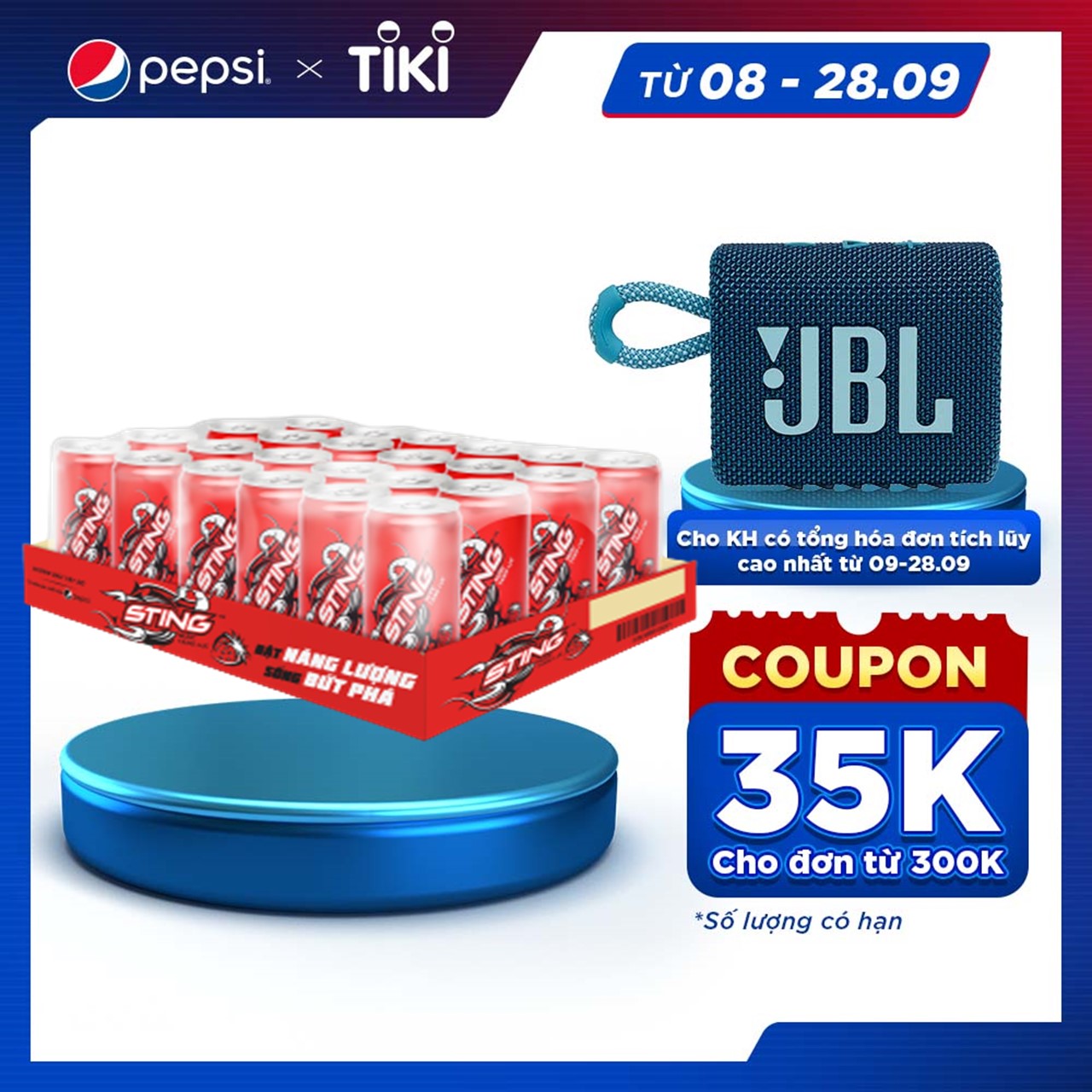 Thùng 24 Lon Nước Tăng Lực Sting Dâu