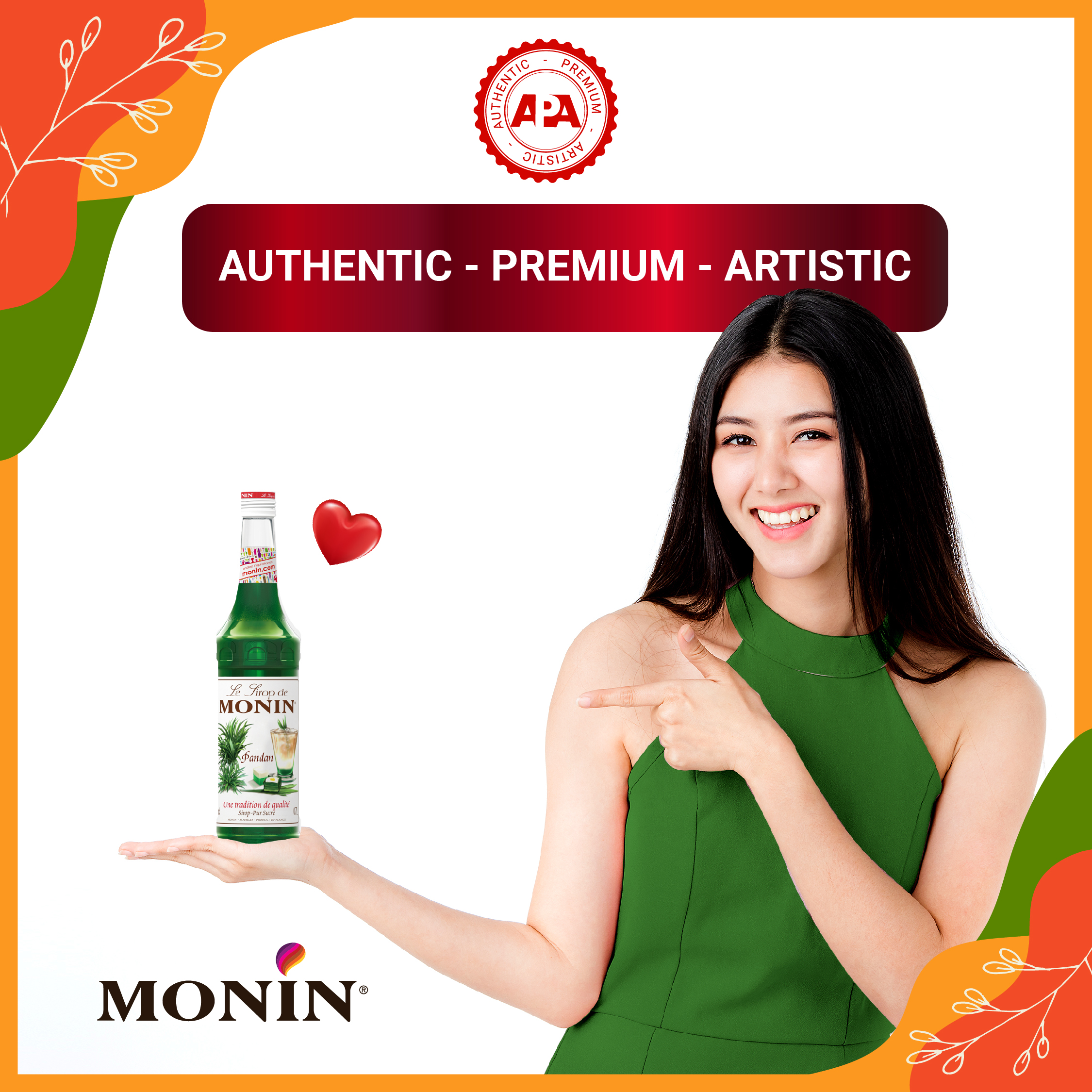 Siro Lá Dứa MONIN - 700ML