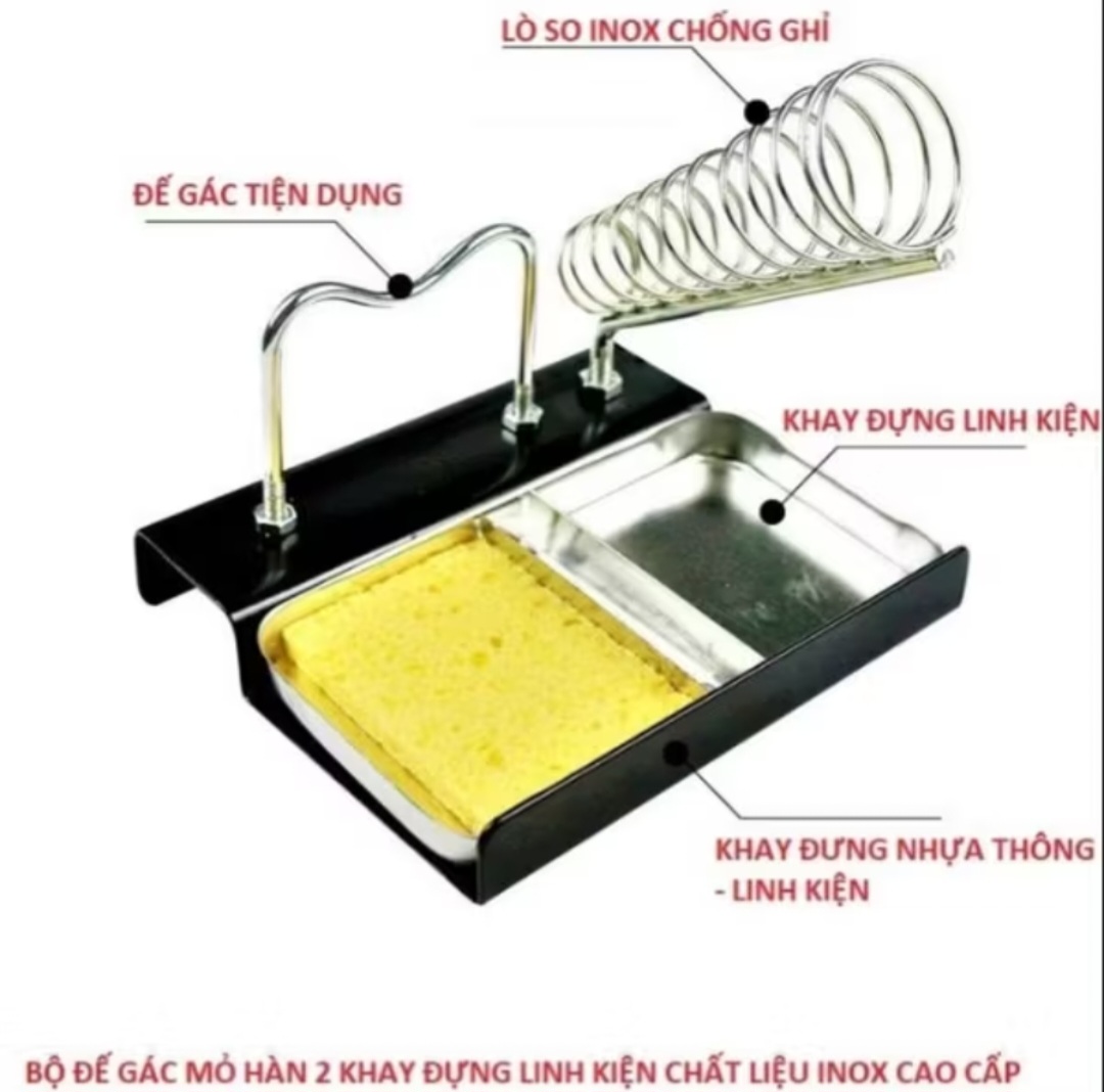 đế gác mỏ hàn thiếc khay đựng phụ kiện hàn thuận