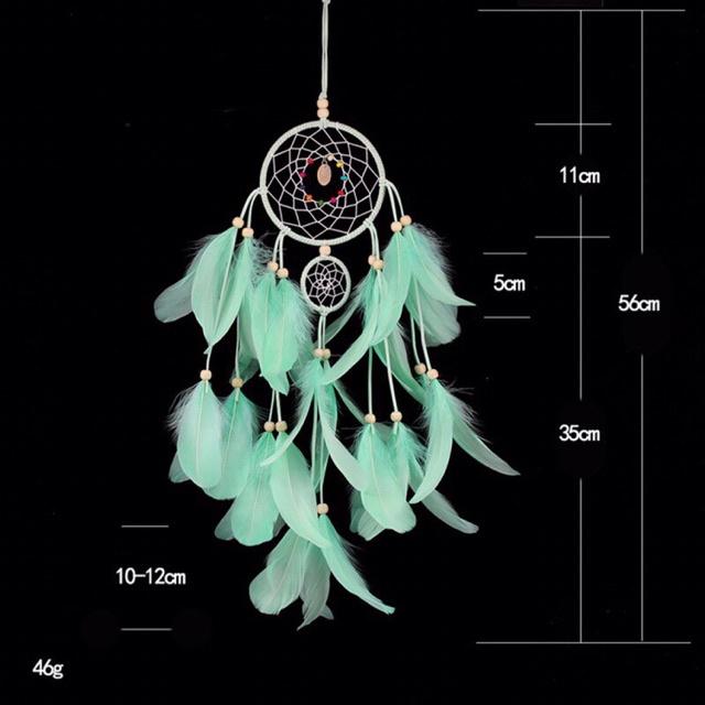 Dreamcatcher 2 tầng gắn lông vũ siêu đep