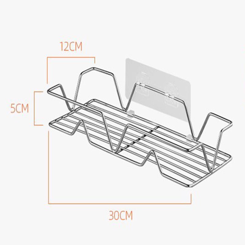 Giá treo đồ nhà tắm INOX 304 Dán Tường gạch men không han rỉ kích thước 30cm - KT30