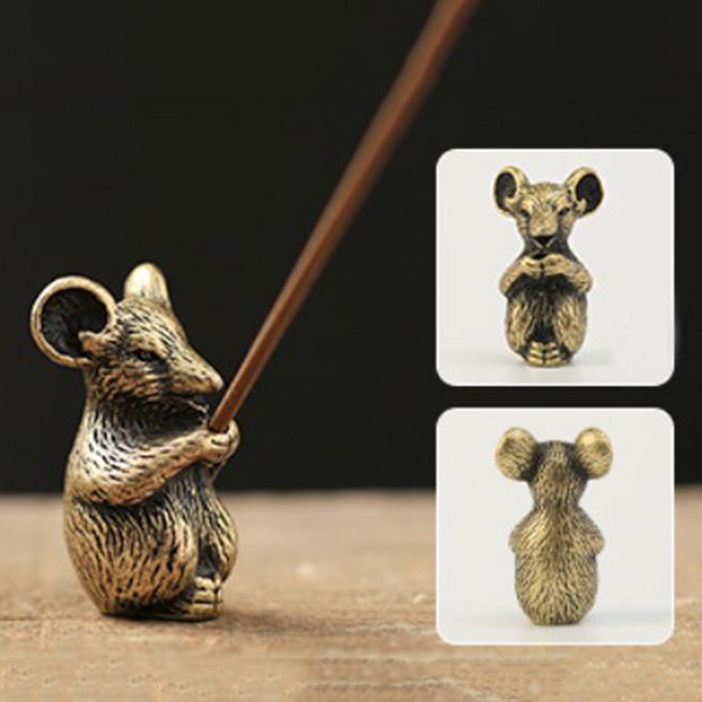 Mini Rat Statue Stick Incense Holder China