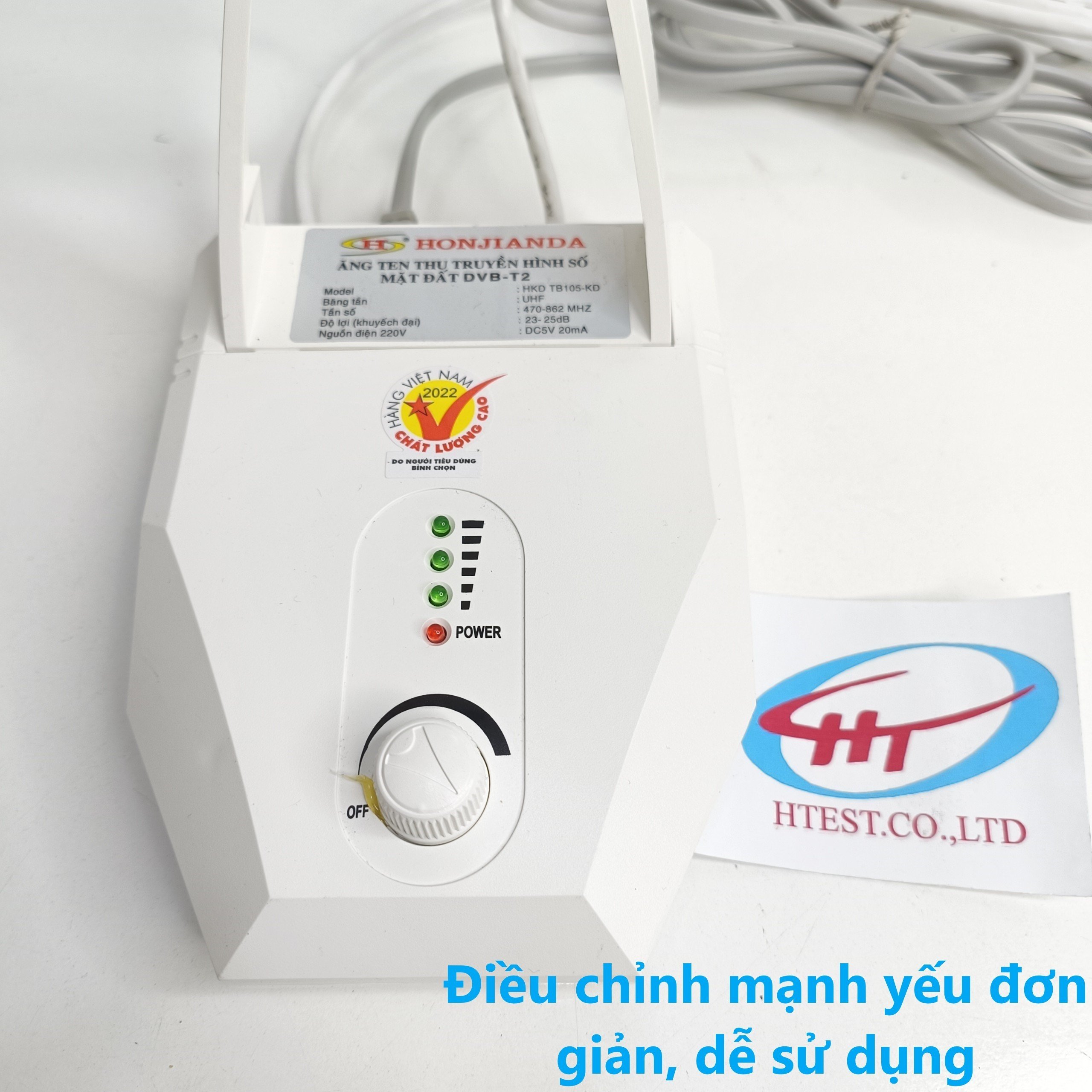 anten bàn HOÀNH KIẾN ĐẠT 105 cho chung cư cao tầng hoặc nhà gần trạm phát sóng DVB T2, Hàng Chính Hãng.